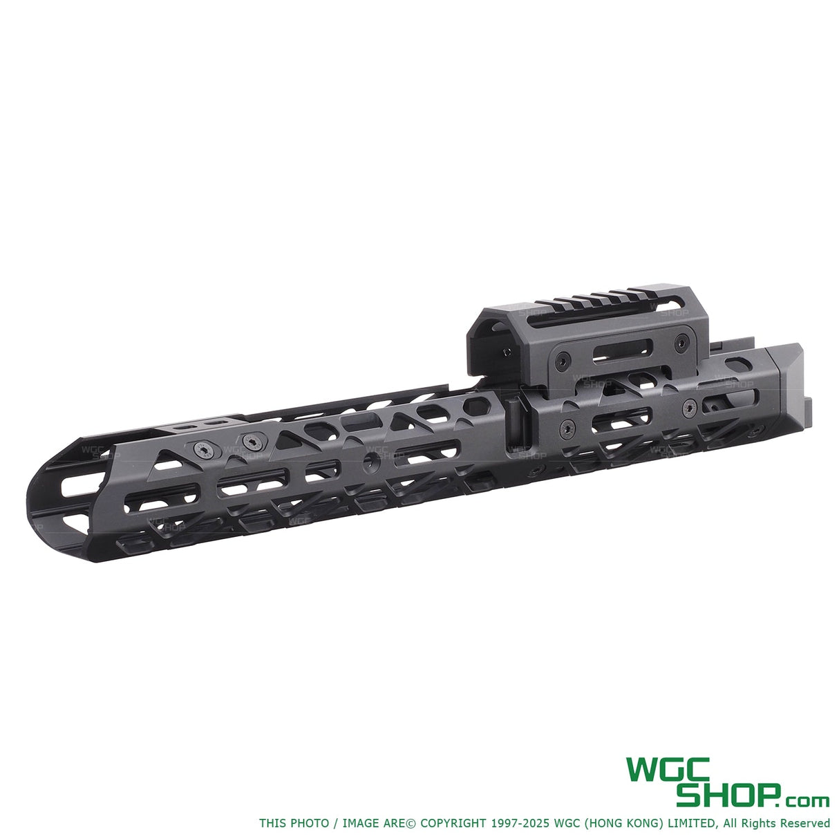 5KU style handguard for GHK AK GBB with honeycomb and slot cutouts in black finish