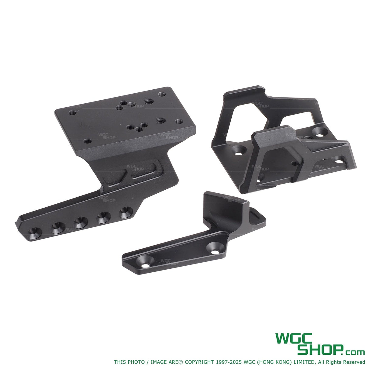 Black 5KU exoskeleton optic mount with thumb rest parts for Marui Hi-Capa GBB pistol
