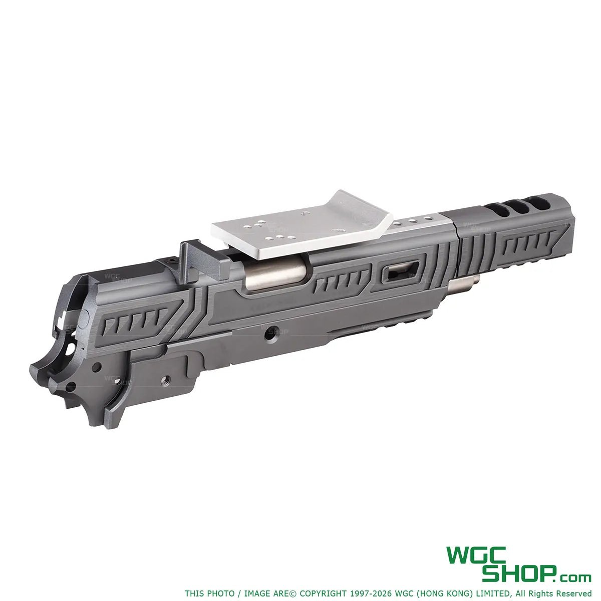 RIght view of 5KU LIMCAT SABERCAT Slide Kit for MARUI Hi-Capa GBB Airsoft ( Grey / Silver )