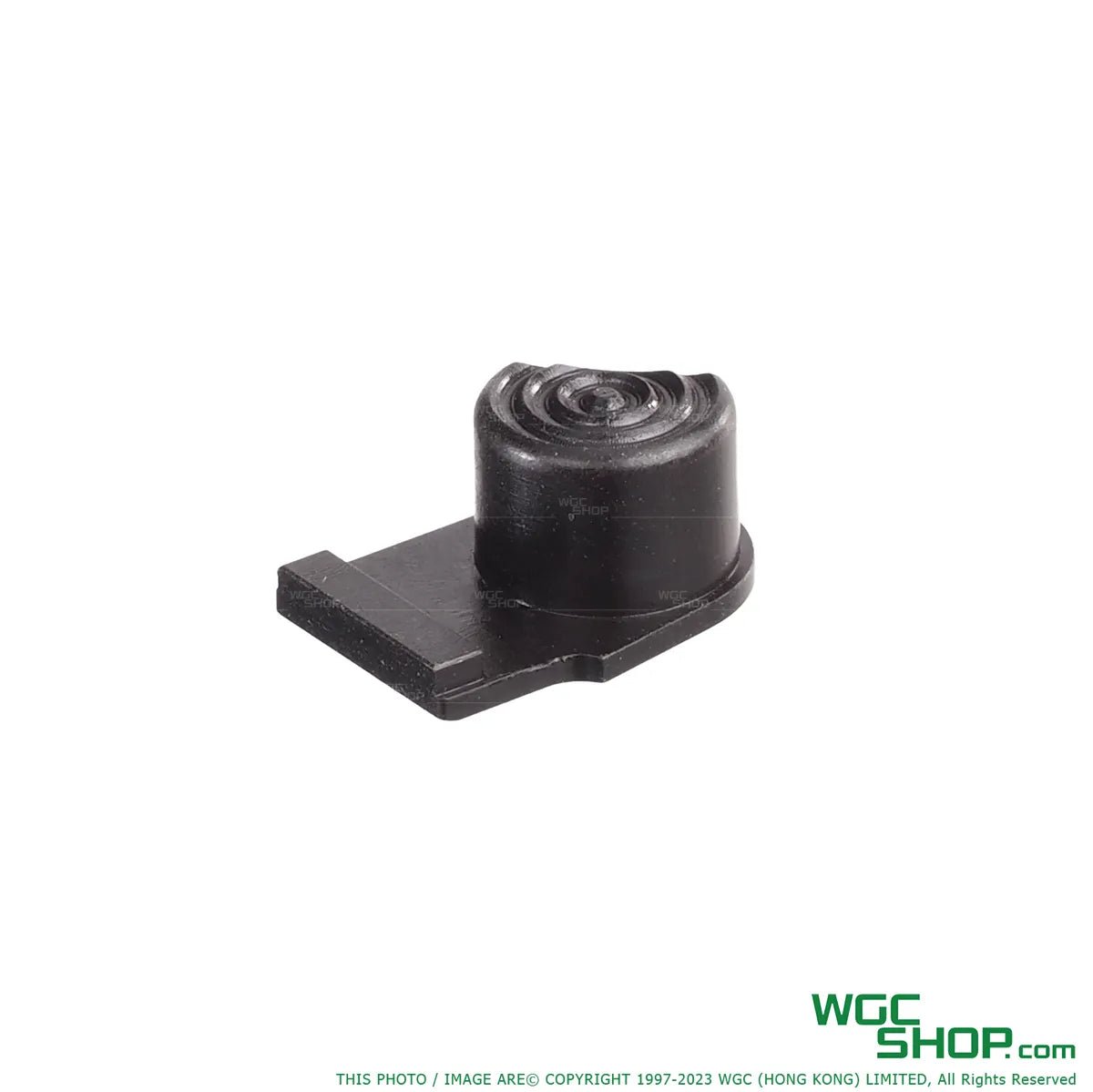 Left view of BOMBER CNC Steel Slide Removal Button for VFC P7M13 GBB Airsoft