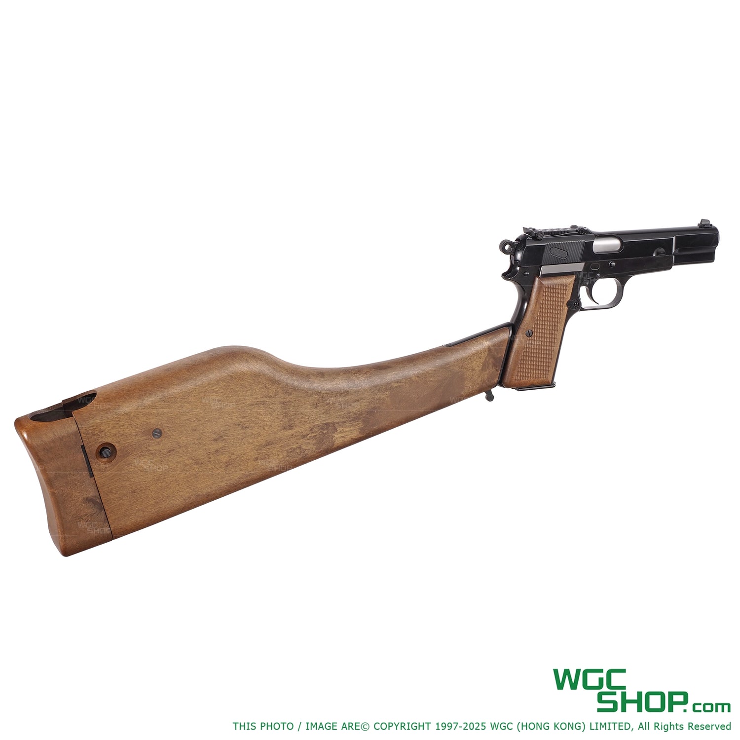 WE Browning Hi Power GBB w/ Stock ( Black )-