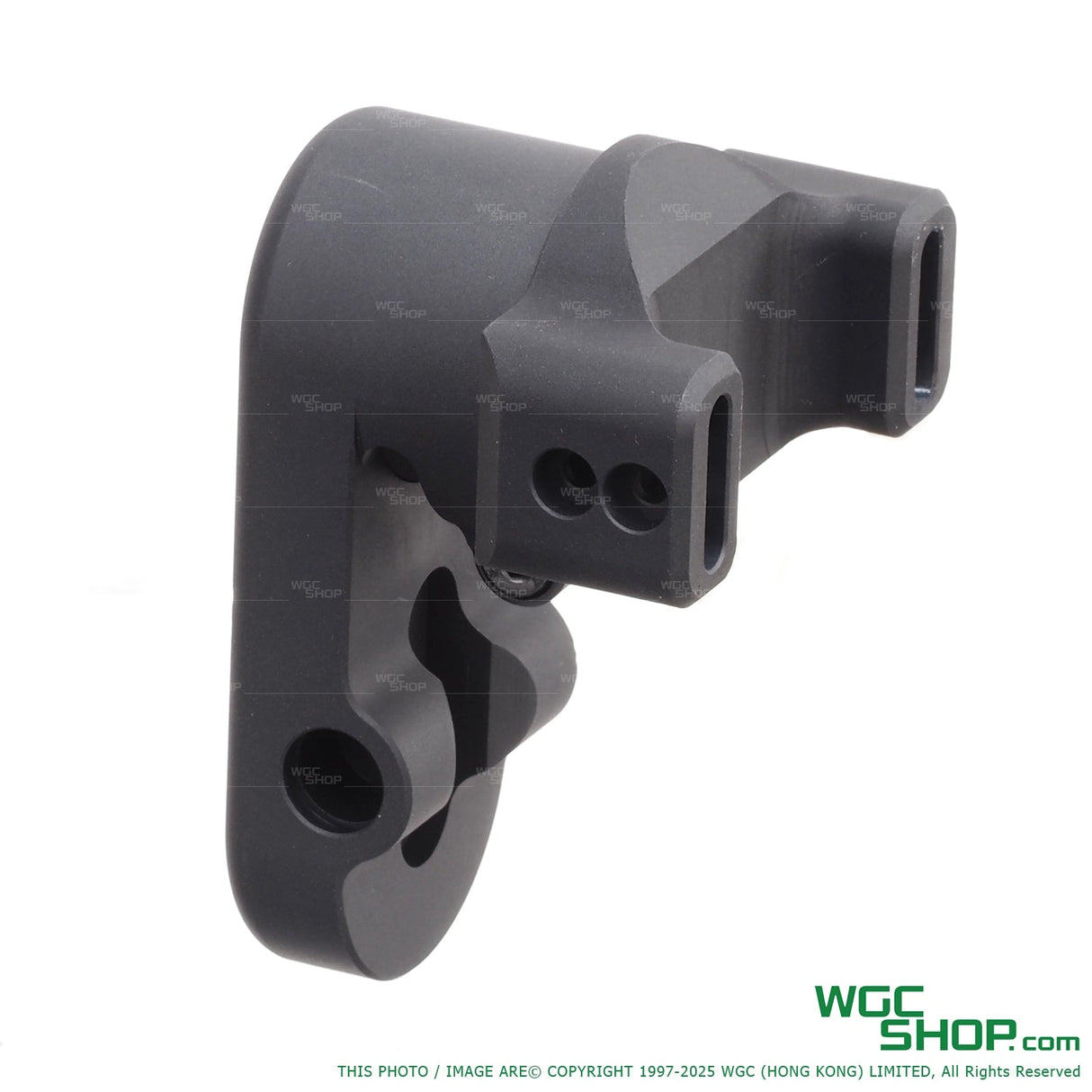Black Airsoft Artisan stock end pad with QD sling mount for Maruyama SCW 9 GBB on white background