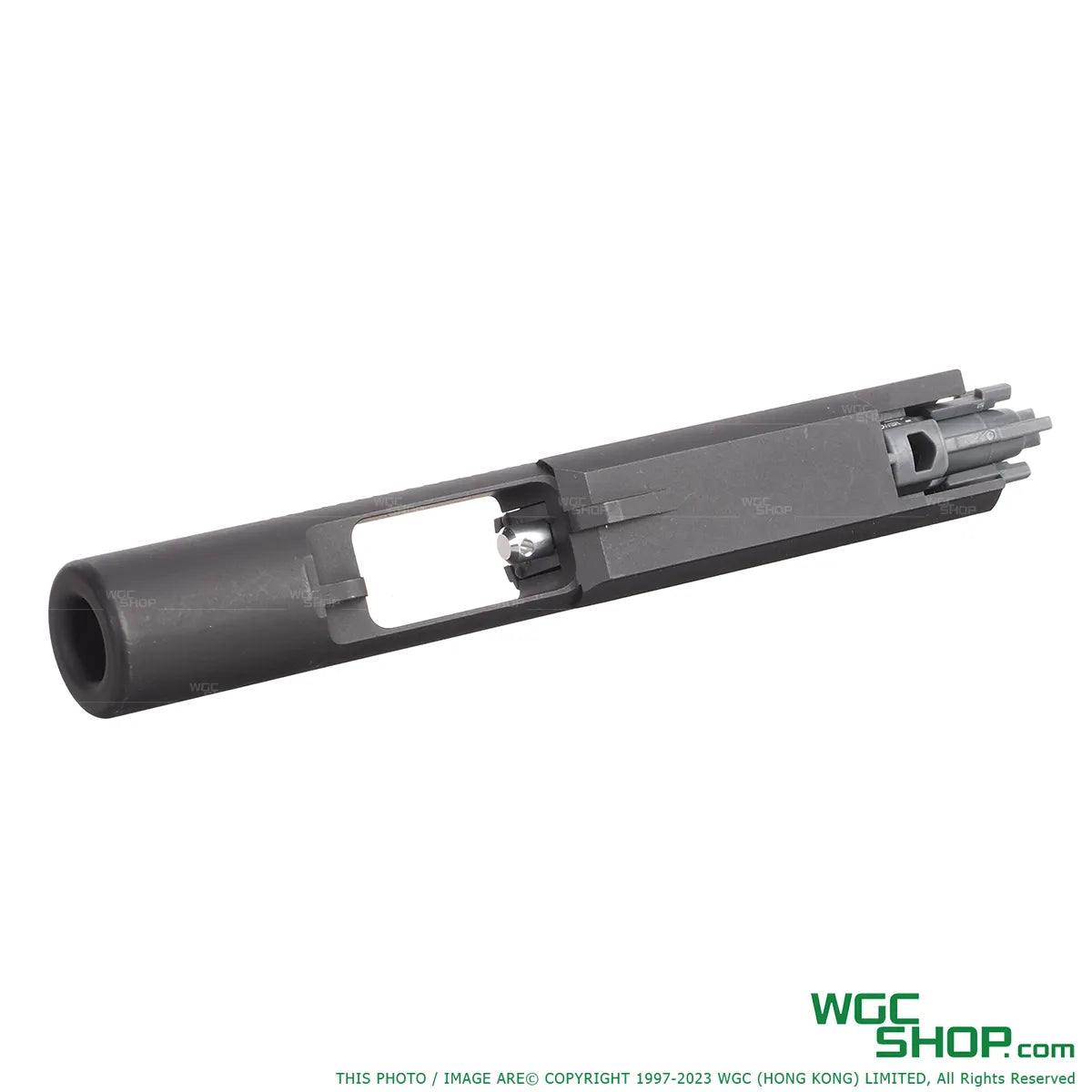 Bottom view of ANGRY GUN Monolithic Steel Bolt Carrier Set for MARUI MWS M4 GBB Airsoft