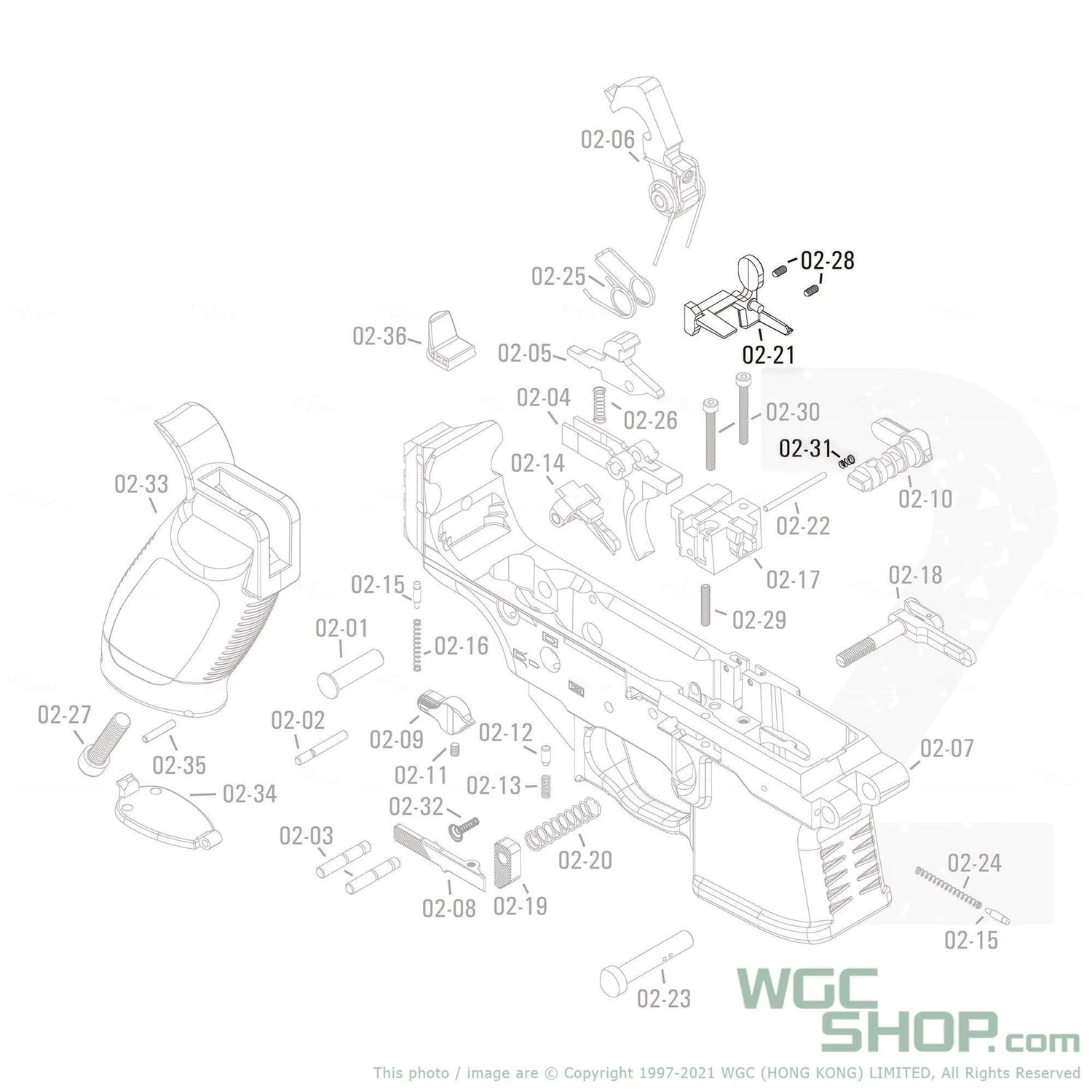 APFG Original Parts - MPX GBB Bolt Catch Set ( 02-21 / 02-28 x 2 / 02-31 ) - WGC Shop