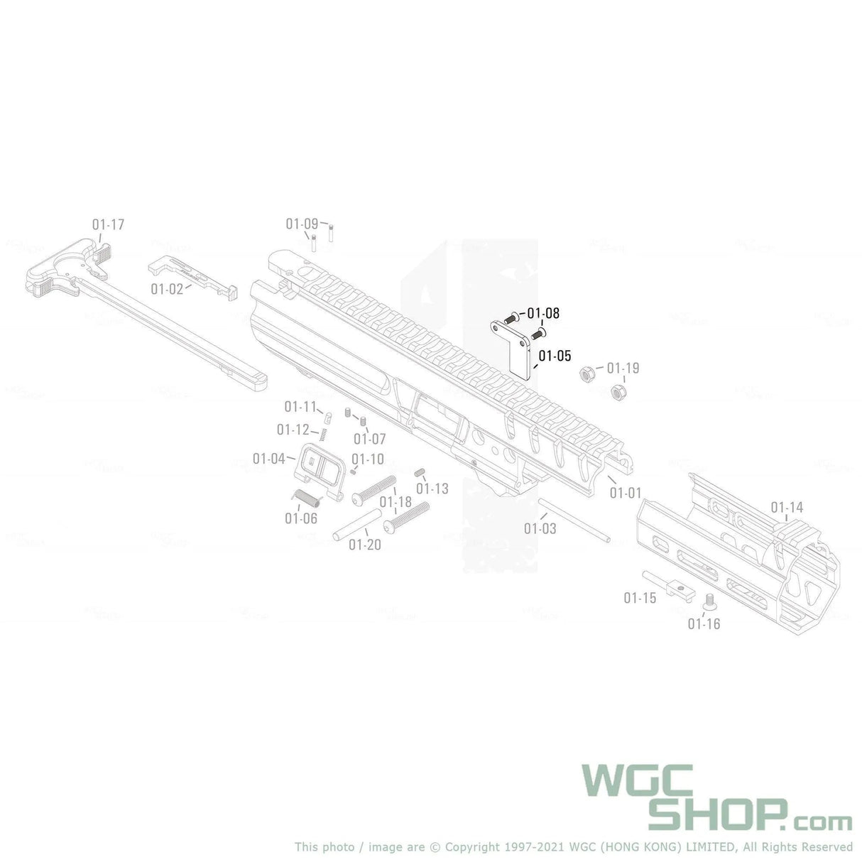 APFG Original Parts - MPX GBB Fake Extractor ( 01-05 / 01-08 x 2 ) - WGC Shop