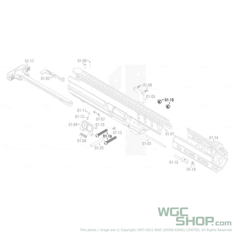 APFG Original Parts - MPX GBB M5x30 Screw with Hexagon Nut M5 ( 01-18 x 2 / 01-19 x 2 ) - WGC Shop