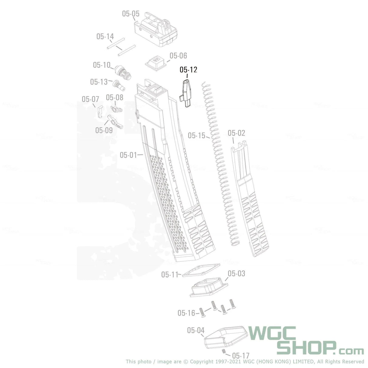 APFG Original Parts - MPX GBB Magazine Follower ( 05-12 ) - WGC Shop