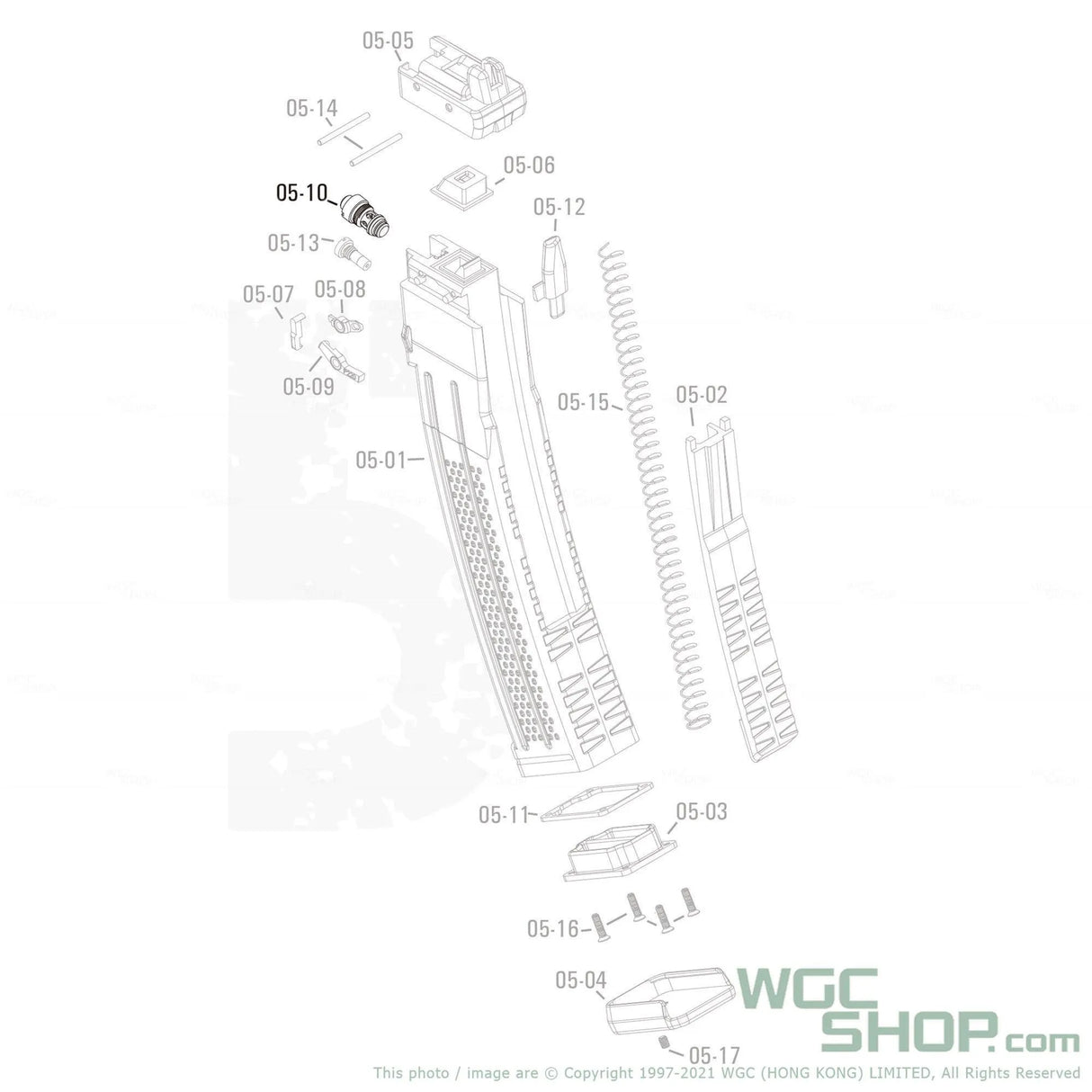 APFG Original Parts - MPX GBB Magazine Valve ( 05-10 ) - WGC Shop