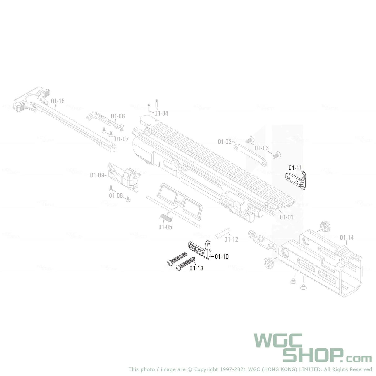 APFG Original Parts - Rattler GBB Barrel Fix Mount Set ( 01-10 / 01-11 / 01-13 x 2 ) - WGC Shop