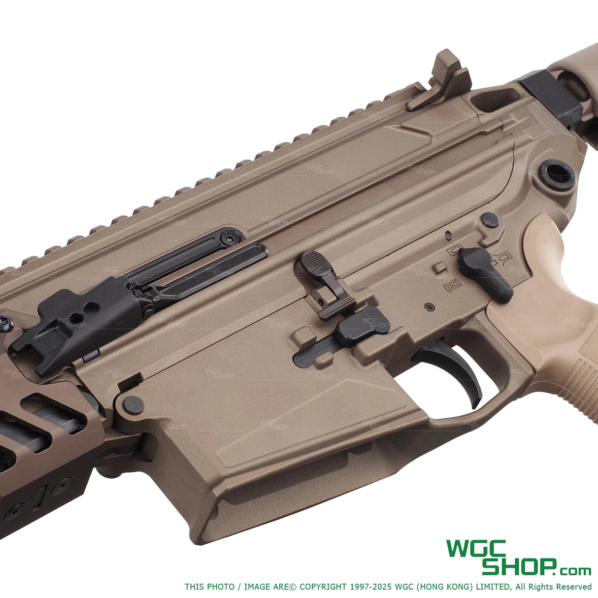 Close-up left receiver of APFG XM7 GBB Airsoft - WGC Shop