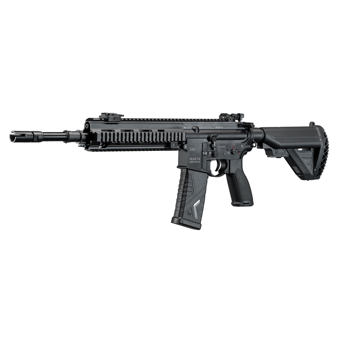 Left view of ARCTURUS HK416F-S AEG FE Black - WGC Shop