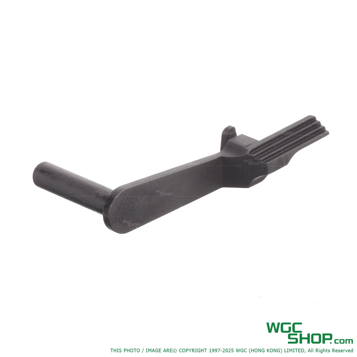 Black metal slide lock on a white background with WGC Shop watermark.