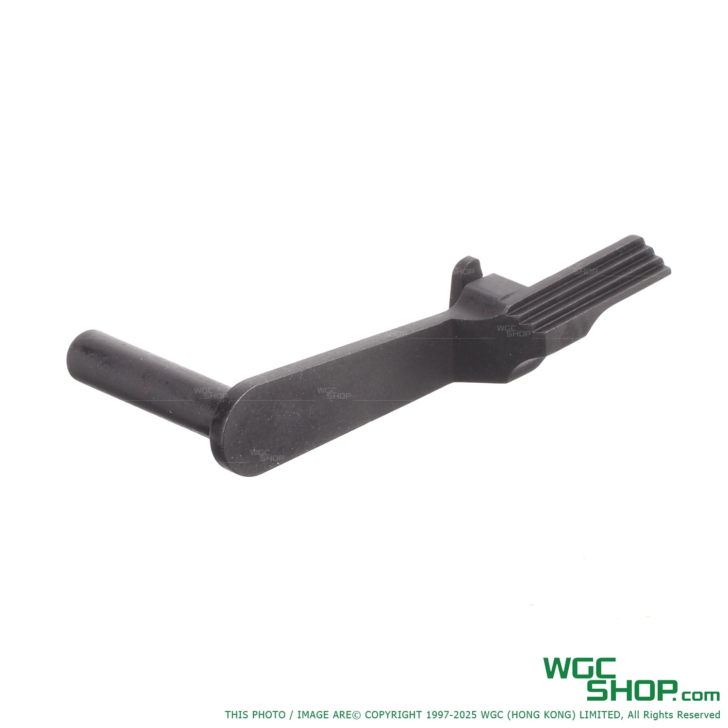 Black metal slide lock on a white background with WGC Shop watermark.