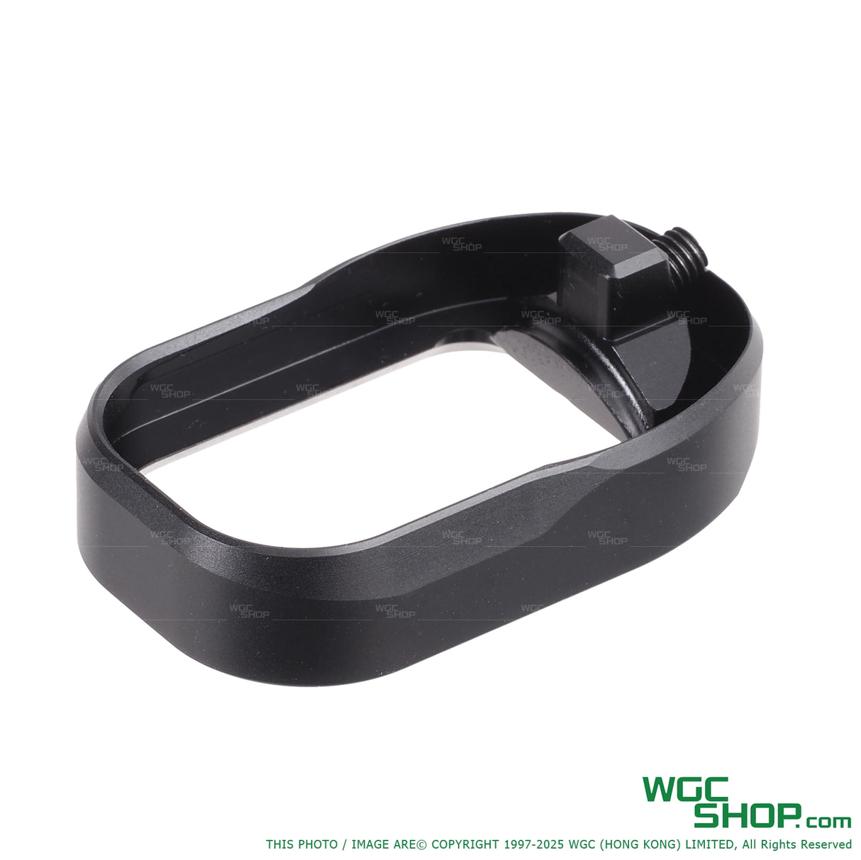 Black aluminum magazine well adapter for GBB Glock 19 Gen5 and G45 airsoft pistols