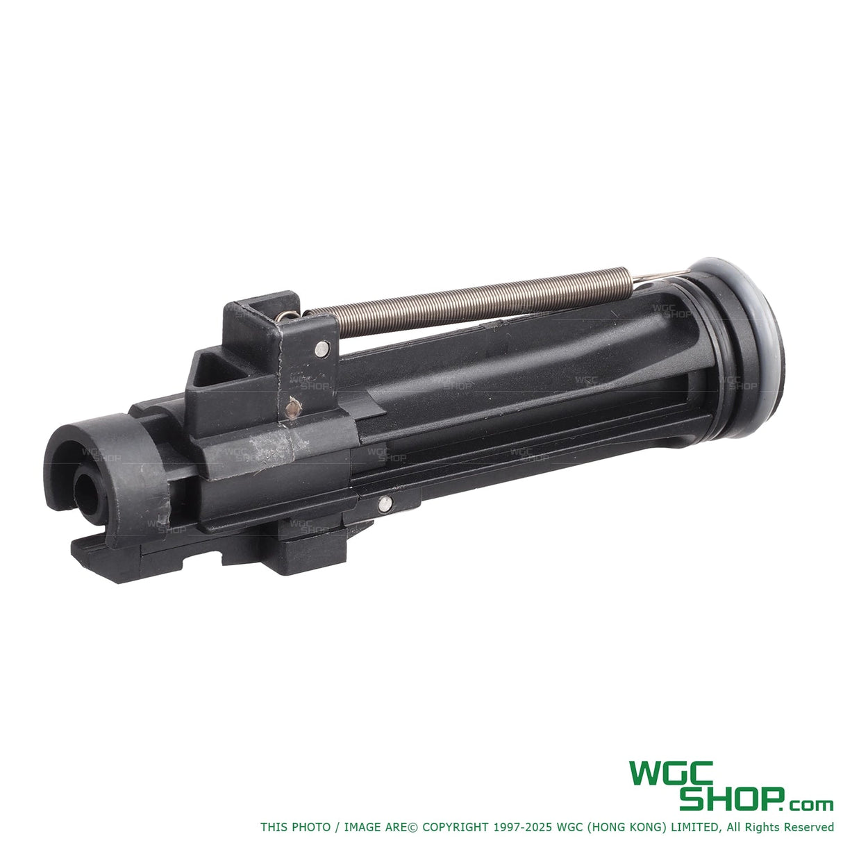 Black GHK original loading nozzle for G5 Standard V3 airsoft gun on white background