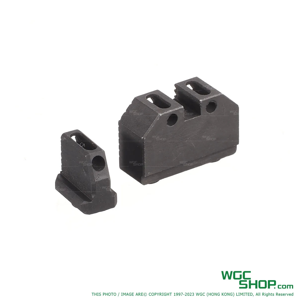 Back view of GUNDAY NF Style Fiber Optic Steel Sight for MARUI G17/G19 Gen5 GBB Airsoft