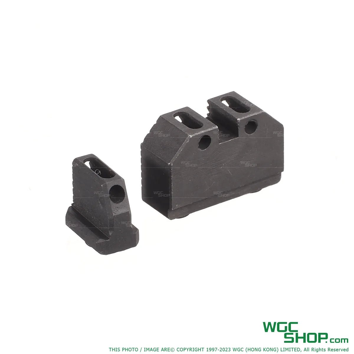 Back view of GUNDAY NF Style Fiber Optic Steel Sight for MARUI G17/G19 Gen5 GBB Airsoft