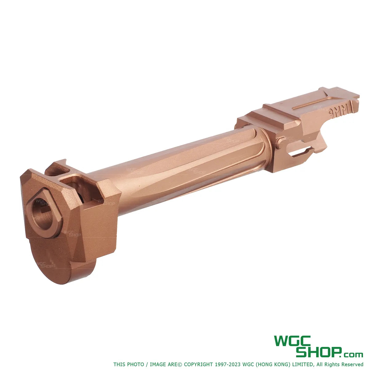 Left view of GUNDAY RA Style Aluminum Outer Barrel w/ Comp for MARUI G17 Gen5 GBB Airsoft