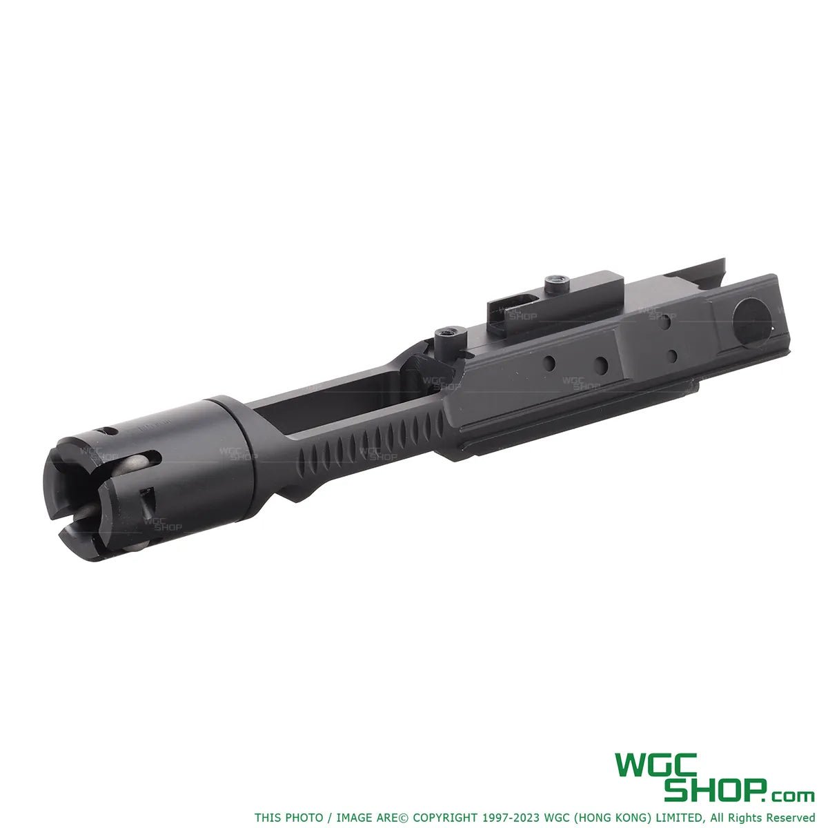 Left view of GUNDAY RA Style BCG Case with Unicorn Nozzle Set for Marui MWS GBB Airsoft - Black