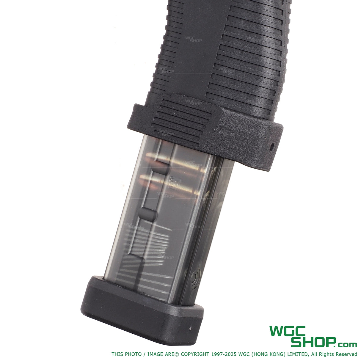 Left close-up view of JWI MP-IX 3D print nylon magwell