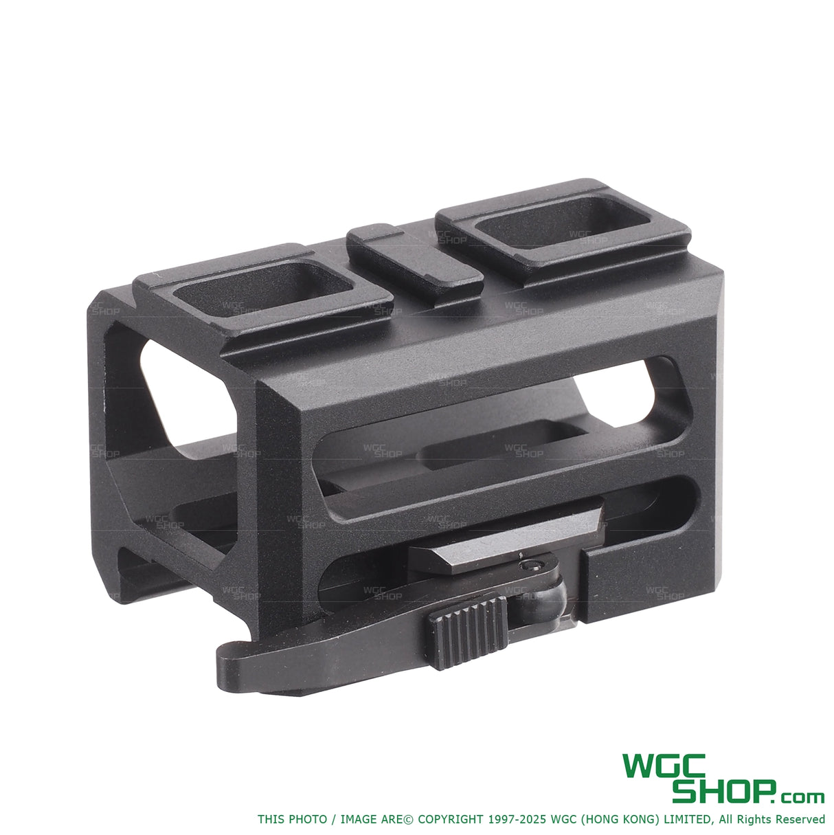 Black metal Task Force 39mm Acro Skeleton QD mount for tactical optics on white background