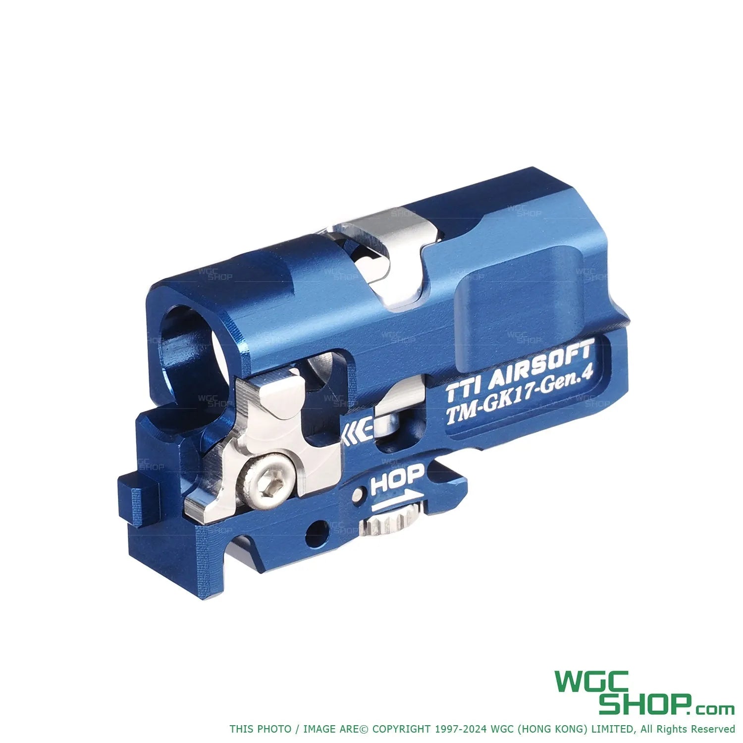 TTI AIRSOFT Infinity One Piece Full CNC TDC Hop-Up Chamber for Marui G17 Gen4 Spec GBB Series-TTI-P0044-BLUE-WGC Shop