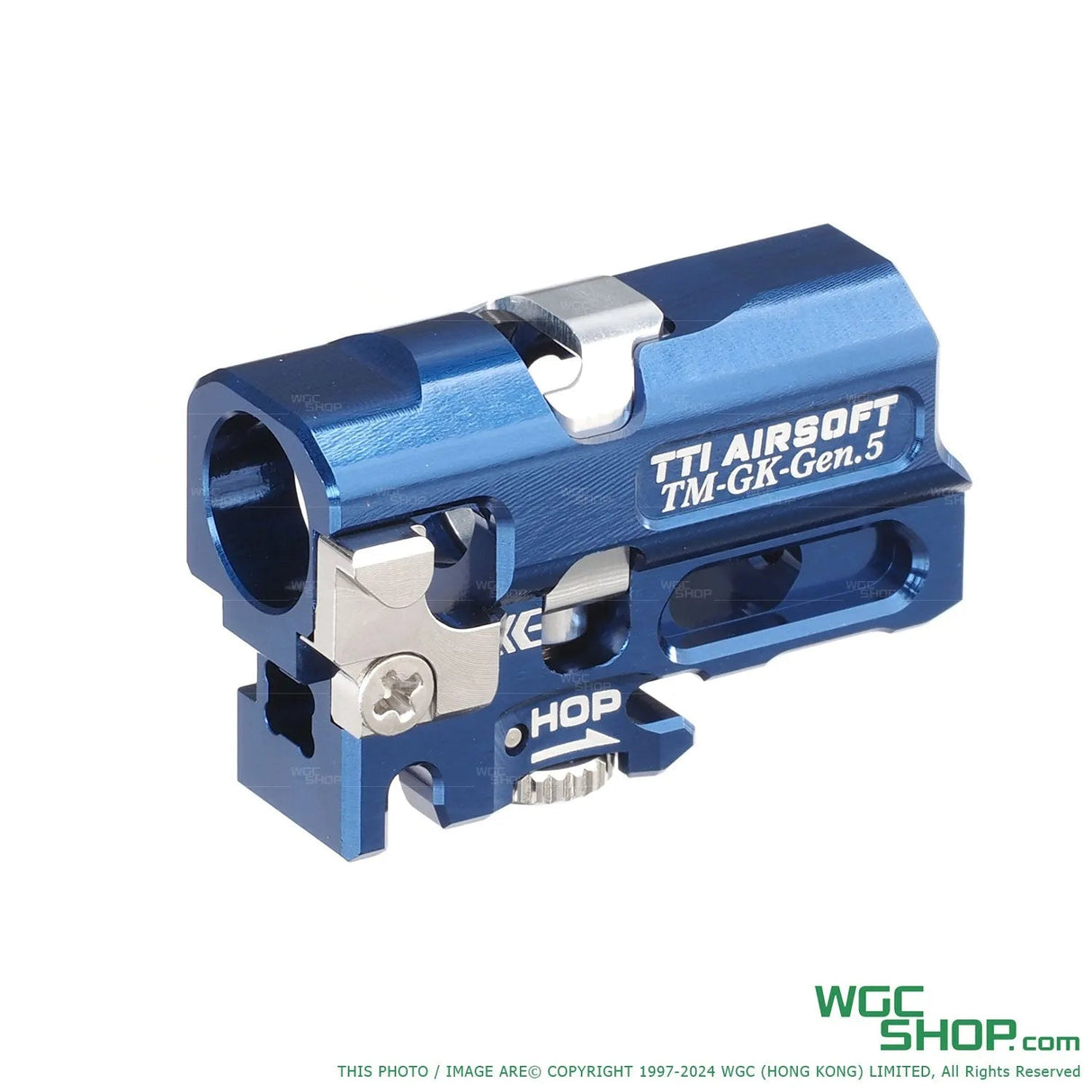 TTI AIRSOFT Infinity One Piece Full CNC TDC Hop-Up Chamber for Marui G17 Gen5 MOS & G19 GBB Series-TTI-P0045-BLUE-WGC Shop