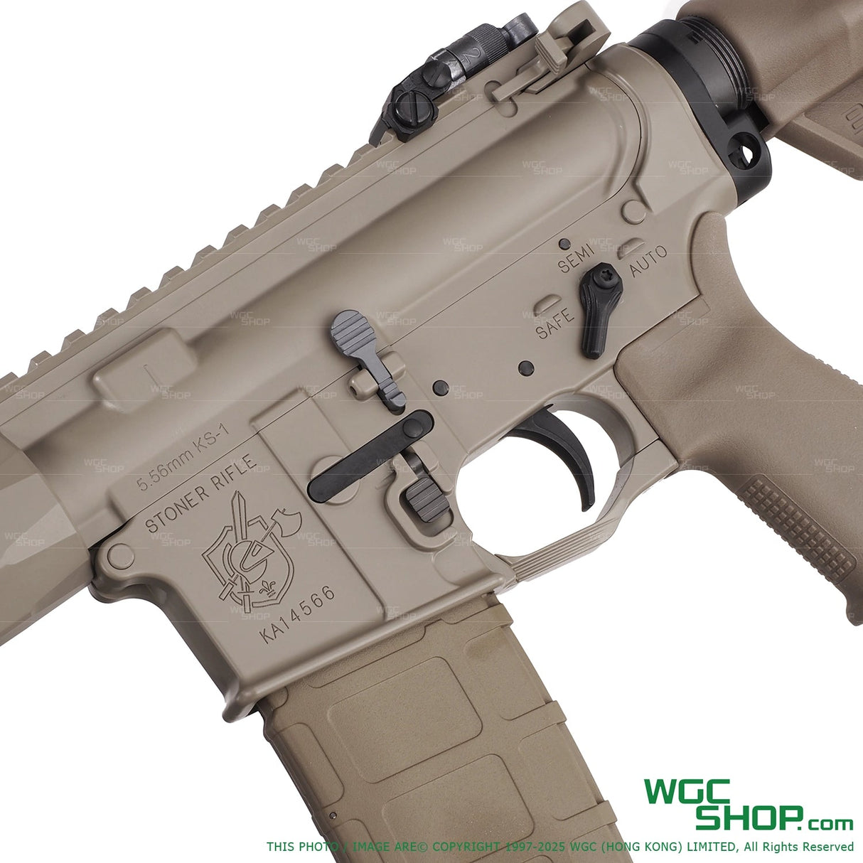 VFC KAC L403A1 / KS-1 GBB Airsoft - EVO / TAN Close-Up View 2