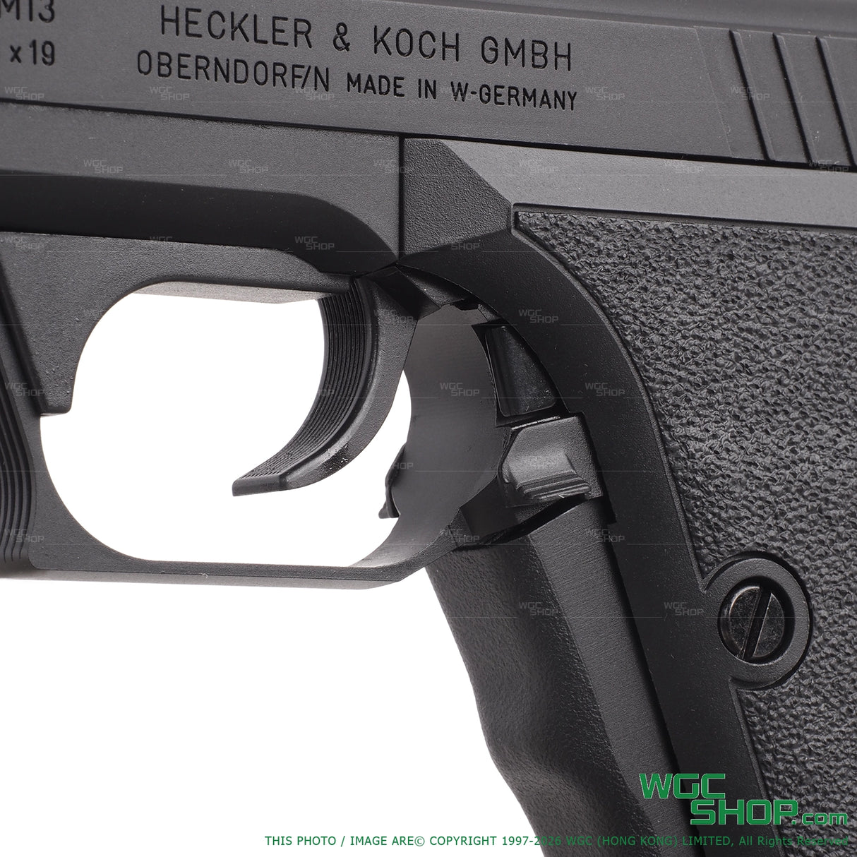 Trigger close-up view of VFC P7M13 GBB Airsoft - WGC Shop