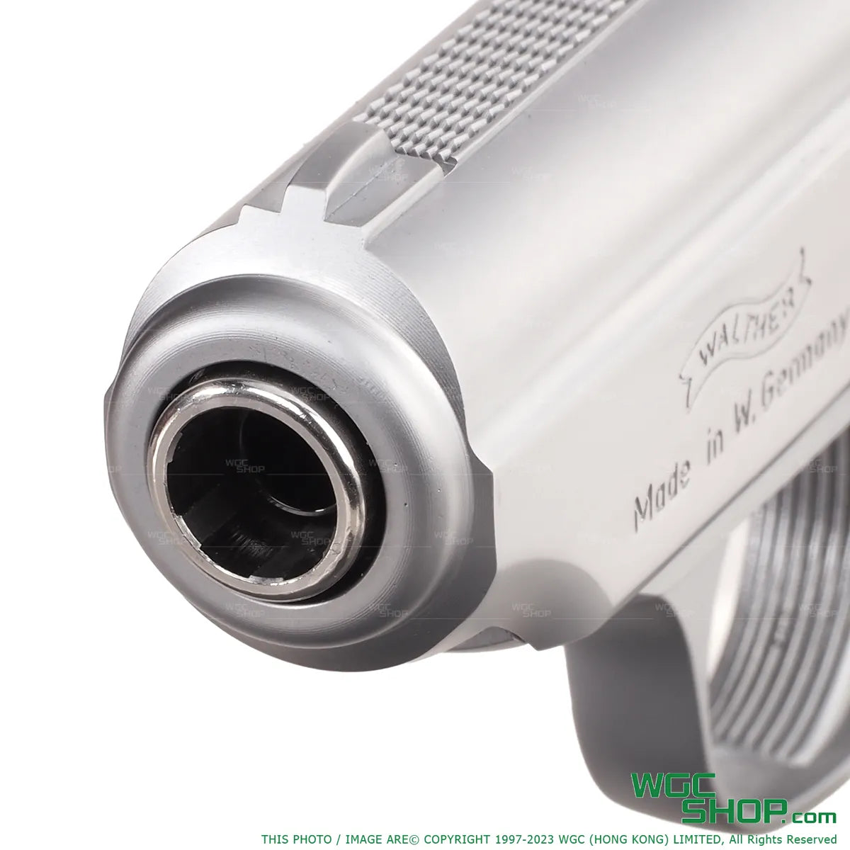 Front view of VFC PPK/S GBB Airsoft - Silver