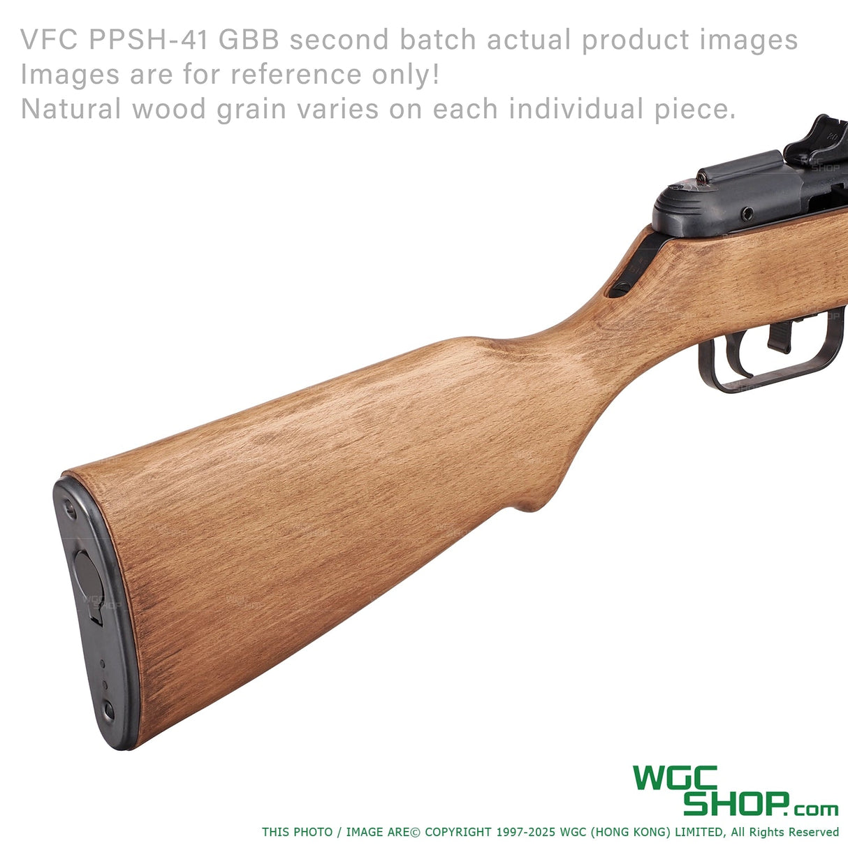 Stock close-up view of VFC PPSH-41 GBB Airsoft