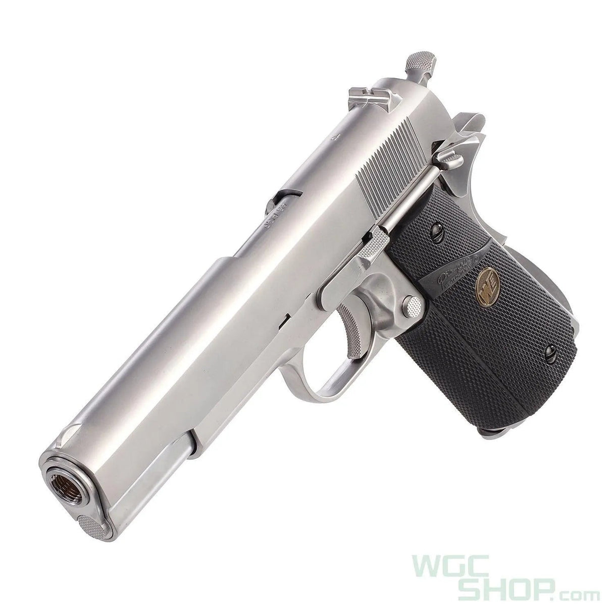 WE M1911A1 GBB Airsoft ( Silver / Black Rubber Grip ) - WGC Shop