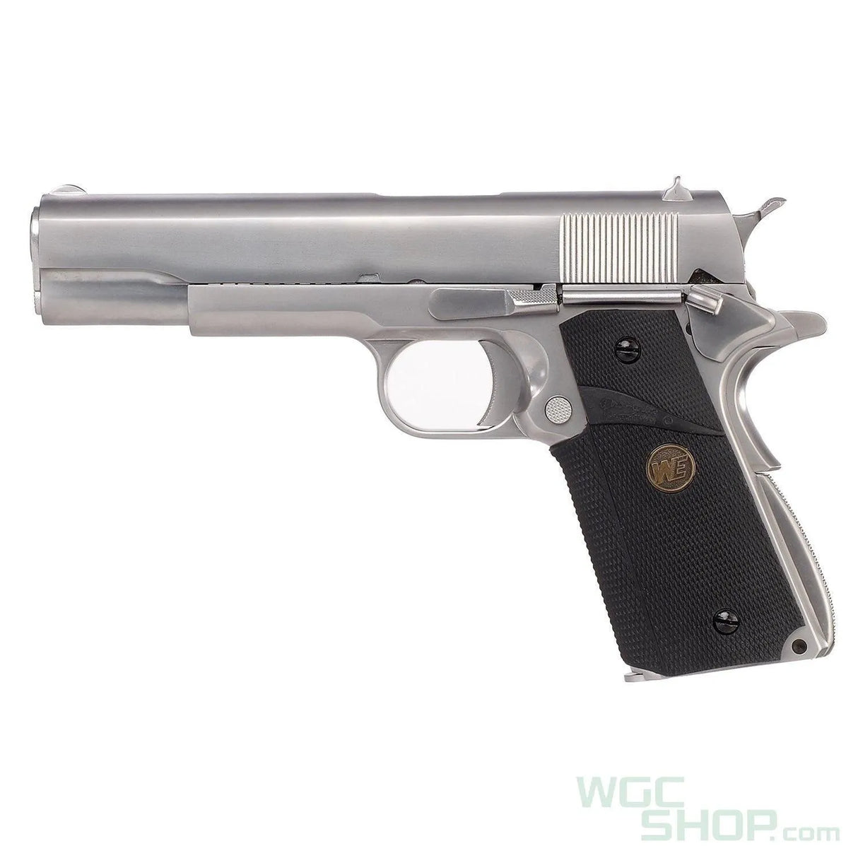 WE M1911A1 GBB Airsoft ( Silver / Black Rubber Grip ) - WGC Shop