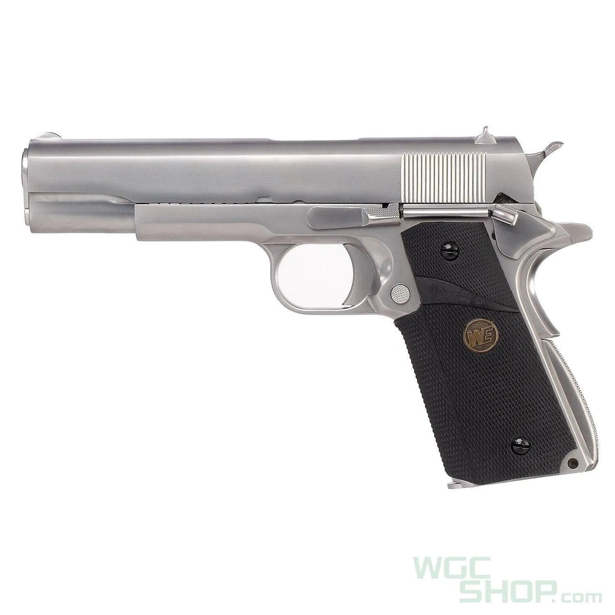 WE M1911A1 GBB Airsoft ( Silver / Black Rubber Grip ) - WGC Shop