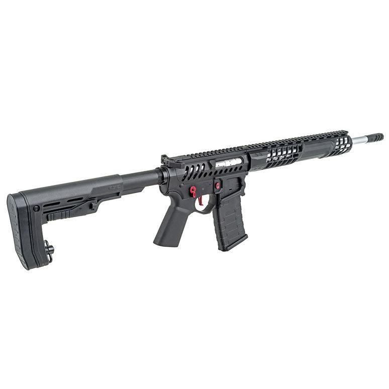 APS F - 1 Electric Airsoft ( AEG ) - RS - 2 Stock / eSilver Edge Black / Red Switch APS-AEG-EBDR-BR-2 - WGC Shop