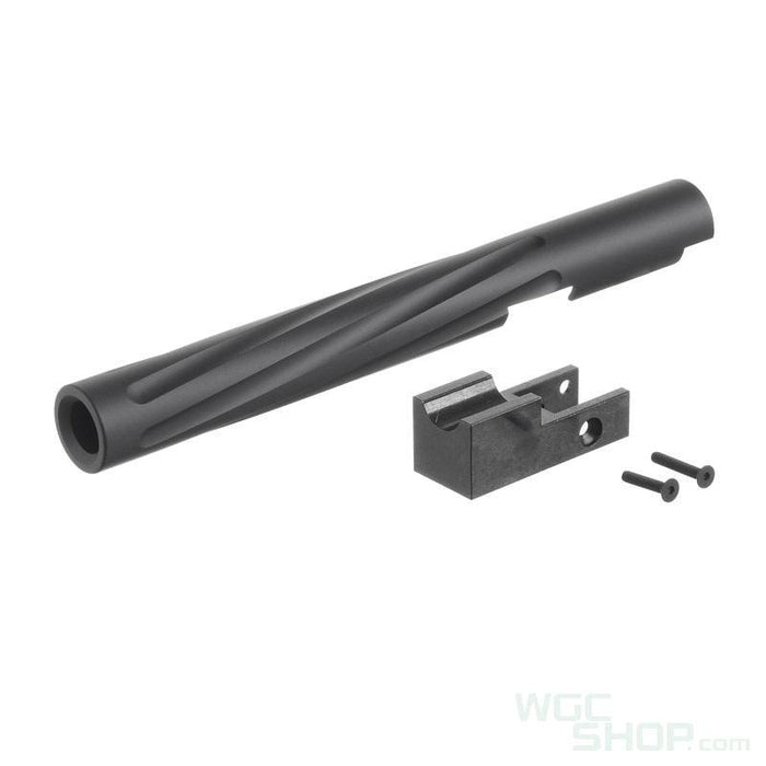 NINE BALL Flute Outer Barrel for Marui M9A1 GBB Airsoft ( Black / Twist ) - WGC Shop