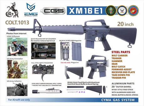 CYMA CGS COLT M603 XM16E1 GBB Airsoft ( COLT.1013 ) CYMA-GBB-CGS-COLT1013 - WGC Shop