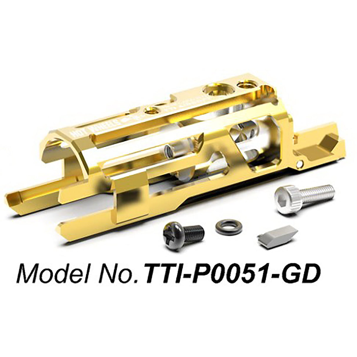 TTI AIRSOFT Hot Wheels Series Zero Friction Lightweight Blowback Housing for Marui Hi-Capa / 1911 GBB-TTI-P0051-GD