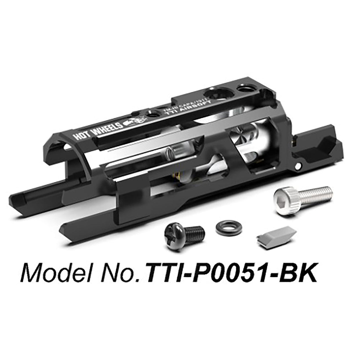 TTI AIRSOFT Hot Wheels Series Zero Friction Lightweight Blowback Housing for Marui Hi-Capa / 1911 GBB-TTI-P0051-BK