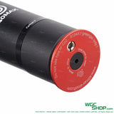 40mm Cyclops II airsoft grenade with adjustable velocity and red gas refill cap