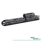 Black 5KU KYPK style handguard rail for Marui AKM GBB with mounting slots and Picatinny rail