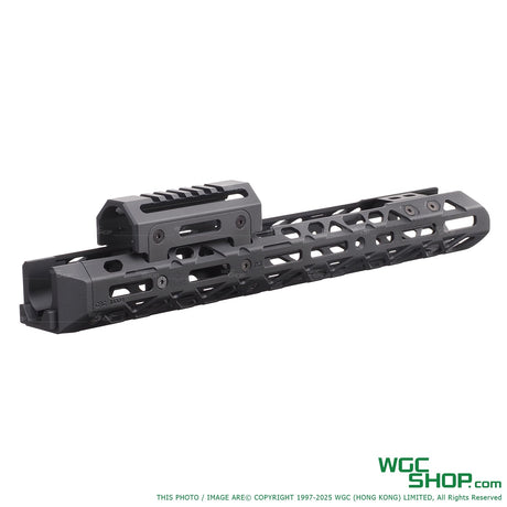Black lightweight aluminum handguard with picatinny rail for Marui AKM GBB airsoft rifle