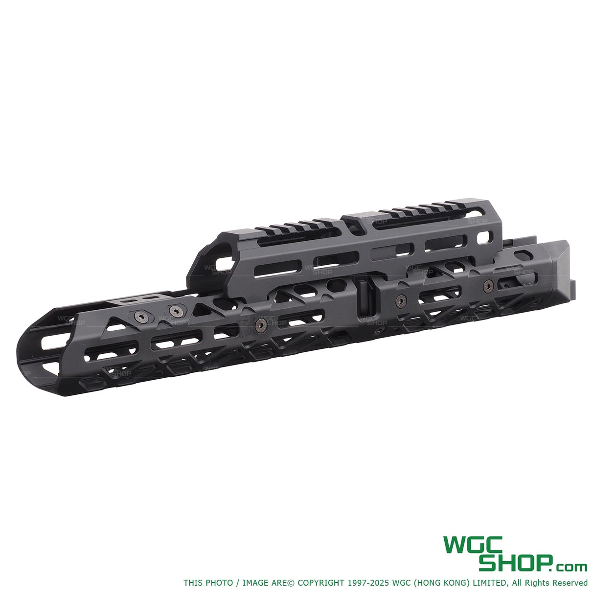 Black 5KU 428G style handguard for GHK AK GBB rifle with multiple mounting slots
