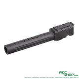 5KU outer barrel for Marui G17 Gen3 GBB, black metal with vented holes and mounting rail