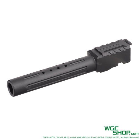 5KU outer barrel for Marui G17 Gen3 GBB, black metal with vented holes and mounting rail
