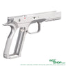 Silver CNC aluminum pistol frame for KJ Works Shadow2 TS2 GBB airsoft gun