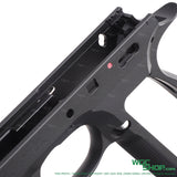 Black 5KU CNC aluminum frame for KJ Works Shadow2 TS2 GBB pistol, close-up on trigger and grip