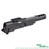 Right side view of black with silver aluminum IMM style conversion kit for MARUI Hi-Capa airsoft