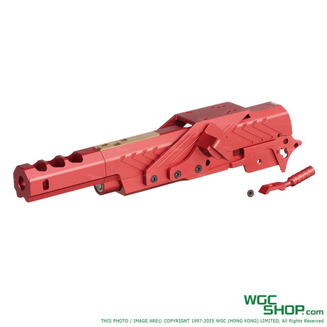 Red CNC aluminum Infinity IMM style conversion kit for Marui Hi-Capa GBB with magazine release lever and screw
