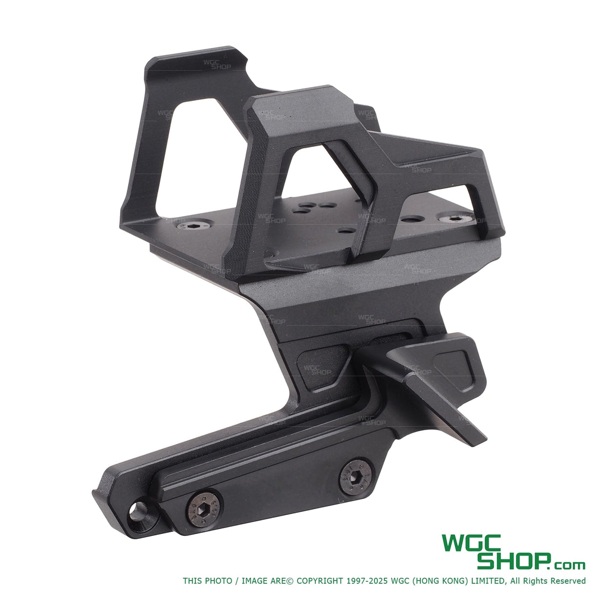 5KU exoskeleton optic mount with thumb rest for Marui Hi-Capa GBB, black metal